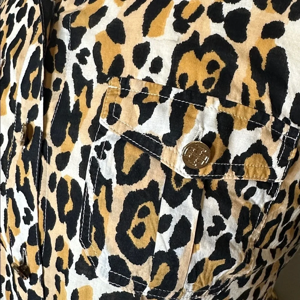 Tory Burch leopard print shirt Sz2